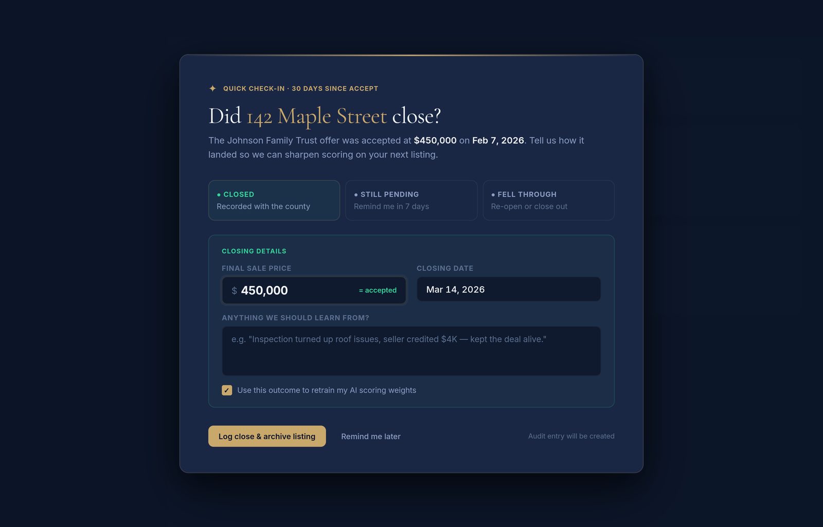 Magnus Nova 30-day check-in